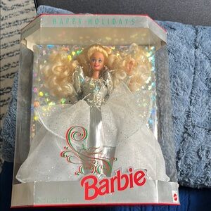 Mattel Silver Holiday Decor Barbie Doll